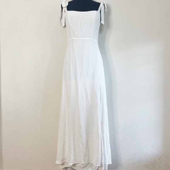 Reformation Westerly Dress In Ivory 8 - Picture 2 of 8
